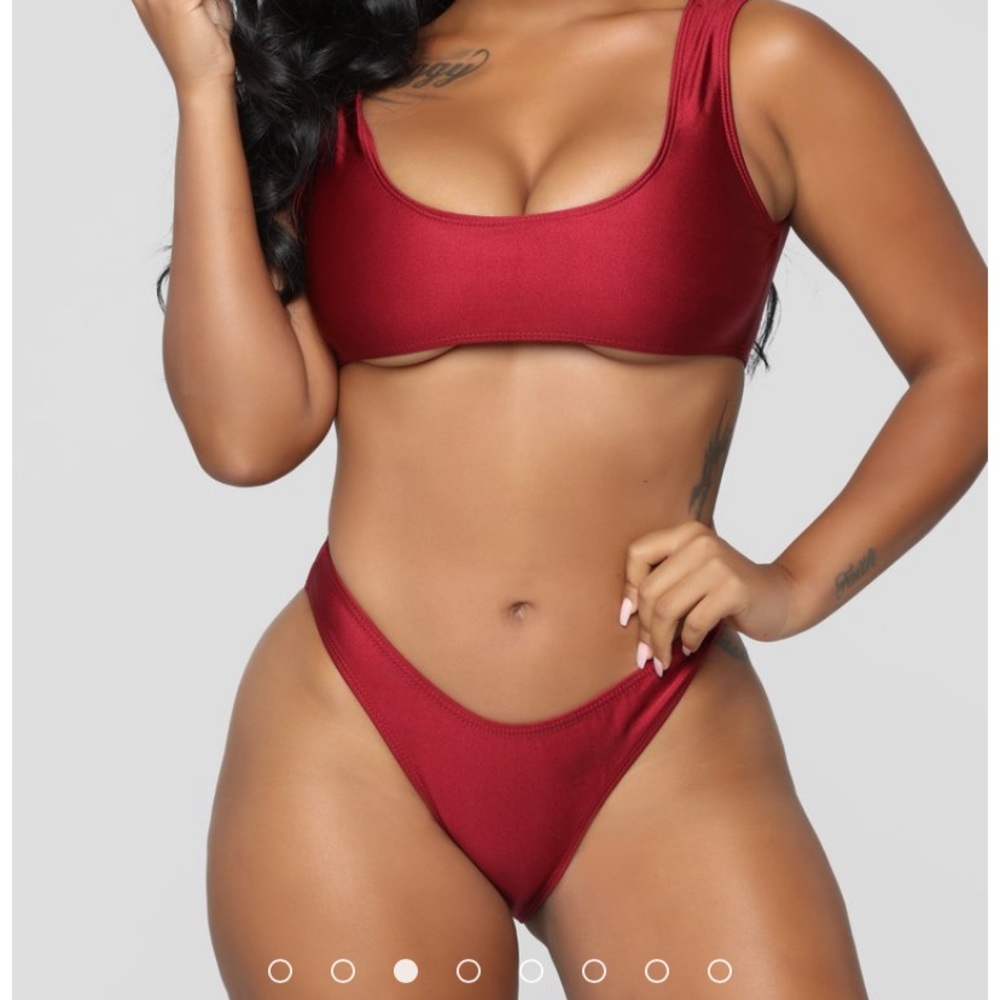 Calling All Angels Bikini Set - Burgundy